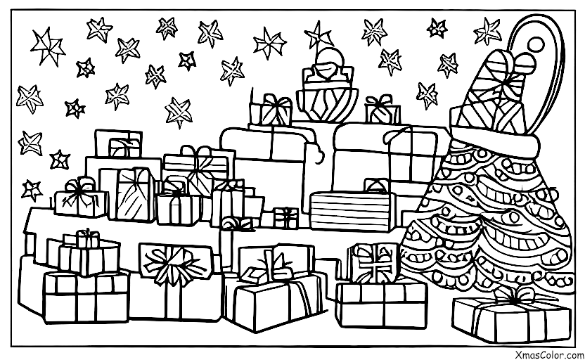 Christmas / Santa's sleigh: The sleigh is full of presents