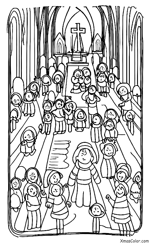 Christmas / Silent Night: Silent Night being sung in a church