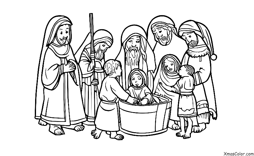 Christmas / Silent Night: The scene of the Nativity