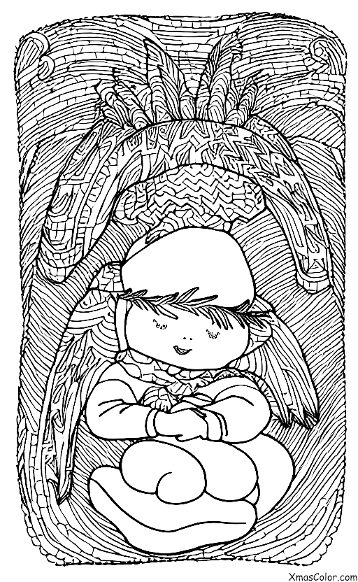 Christmas / Snow Angels: Snow angel with a hat