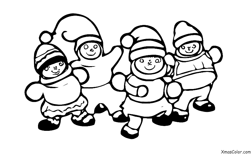 Christmas / Snow Ball Fights: A snowball fight in progress