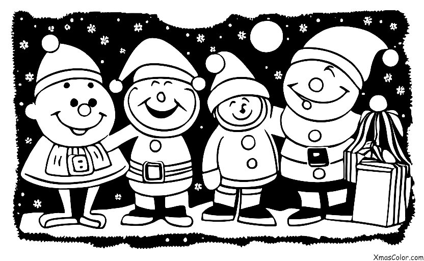 Christmas / Snow Man: Snow Man and Santa Claus