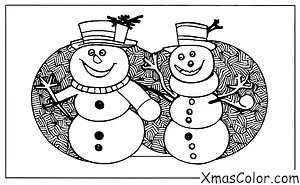 Christmas / Snow Man: Snowman in the City