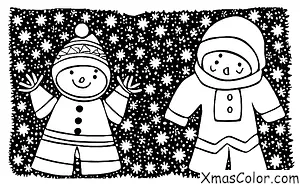 Christmas / Snowflakes: A snowflake falling on a person