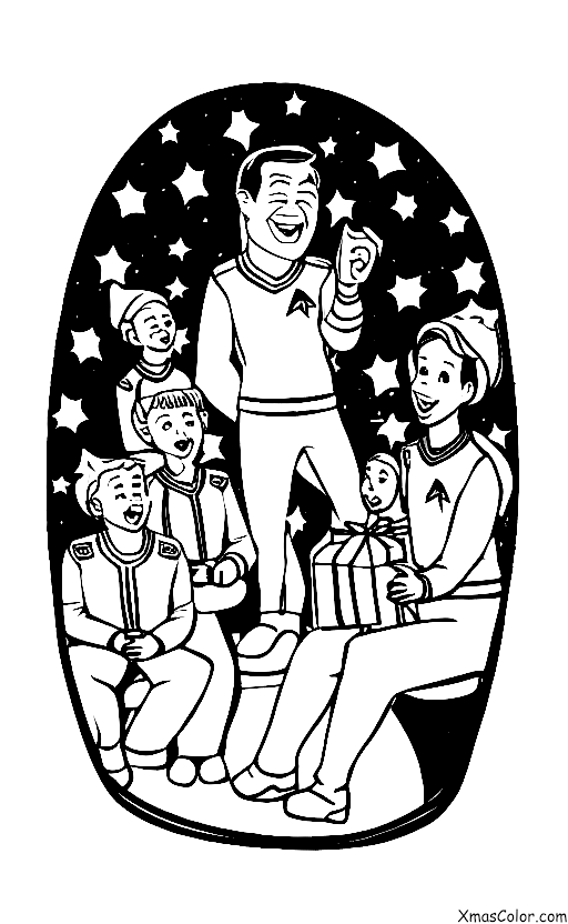 Christmas / Star Trek Christmas: Dr. McCoy giving a Christmas speech to the crew