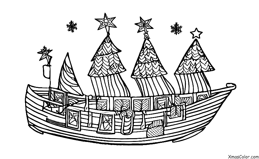 Christmas / Star Trek Christmas: The crew decorating the ship for Christmas