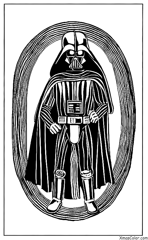 Christmas / Star Wars Christmas: Darth Vader hanging a wreath on the door