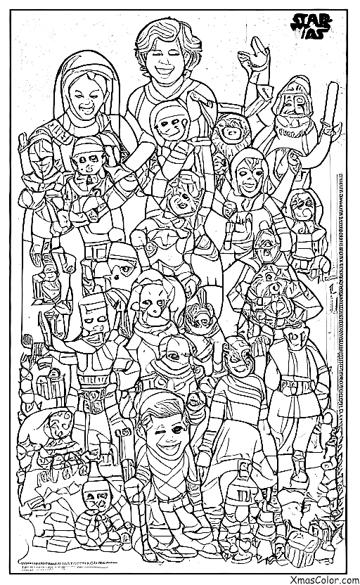 Christmas / Star Wars Christmas: Star Wars Christmas Coloring Page