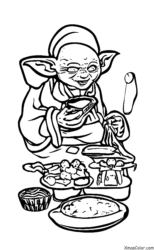 Christmas / Star Wars Christmas: Yoda is baking Christmas cookies