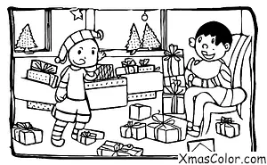 Christmas / Strange Christmas: A kid waking up to find their presents have been eaten by a dog