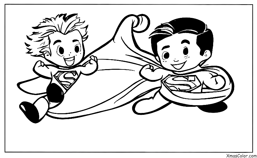 Christmas / Superhero Christmas: Superman saving Christmas