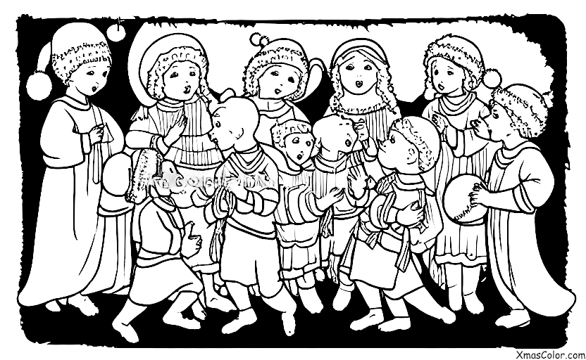 Christmas / The First Noel: The First Noel being sung by children in a school play