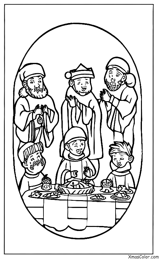 Christmas / The Three Kings: The Three Kings at a feast