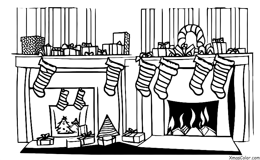 Christmas / Traditions on Christmas: Hanging stockings by the fireplace