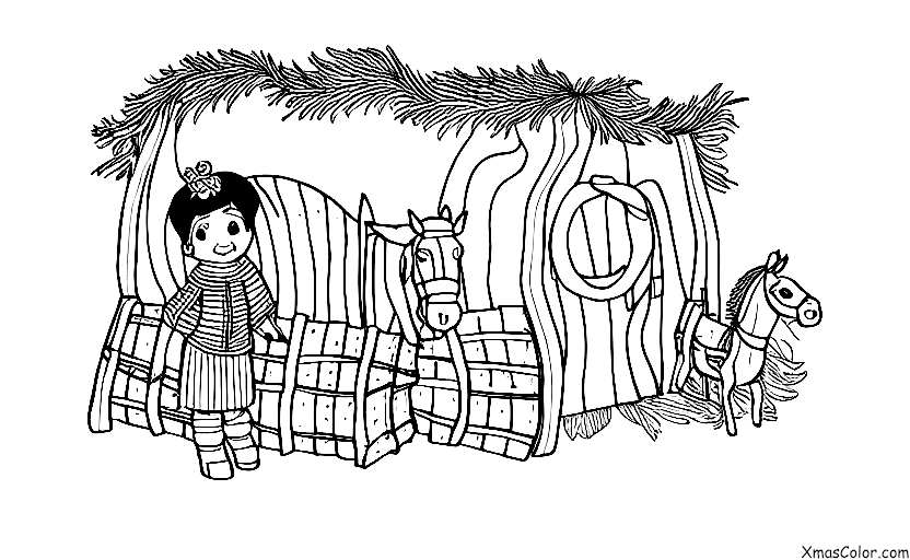 Christmas / Vixen: Vixen alone in the stable