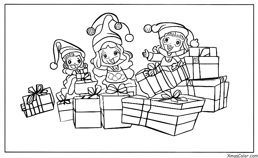 Christmas / Vixen: Vixen and Santa deliveries presents