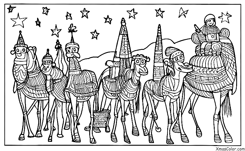 Christmas / We Three Kings: The Three Kings on their journey home