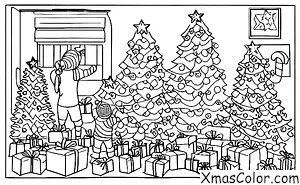 Christmas / What people do on Christmas: A family decorating their Christmas tree