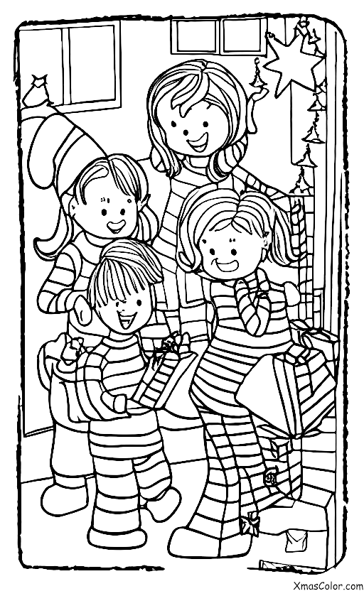 Christmas / What people do on Christmas: Children playing with their new Christmas toys