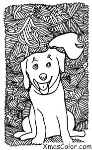 Christmas / White Christmas: A dog playing in the snow