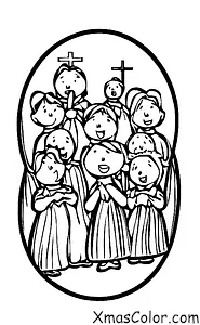 Christmas / White Christmas: White Christmas scene with a choir