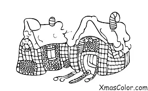 Christmas / White Christmas: White Christmas scene with a snow fort