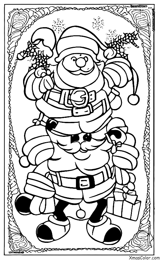 Christmas / Winter Wonderland: Santa Claus in his sleigh