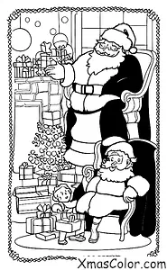 Christmas / Winter Wonderland: Santa meeting with a child