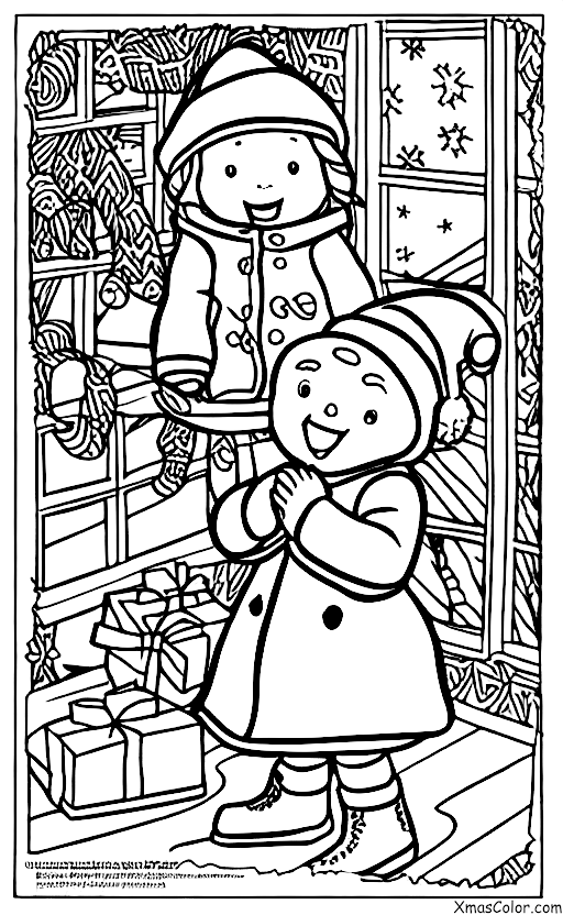 Christmas / Wintry Weather: A child playing in the snow