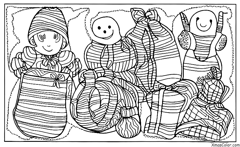 Christmas / Wrapping Christmas Gifts: Wrap the gifts in different sizes