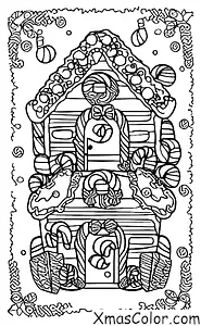 Christmas / Wreaths: Christmas wreath with a gingerbread house